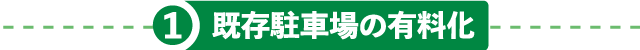 既存駐車場の有料化